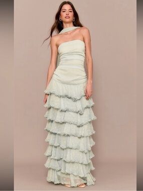 Tiered Strapless Dress